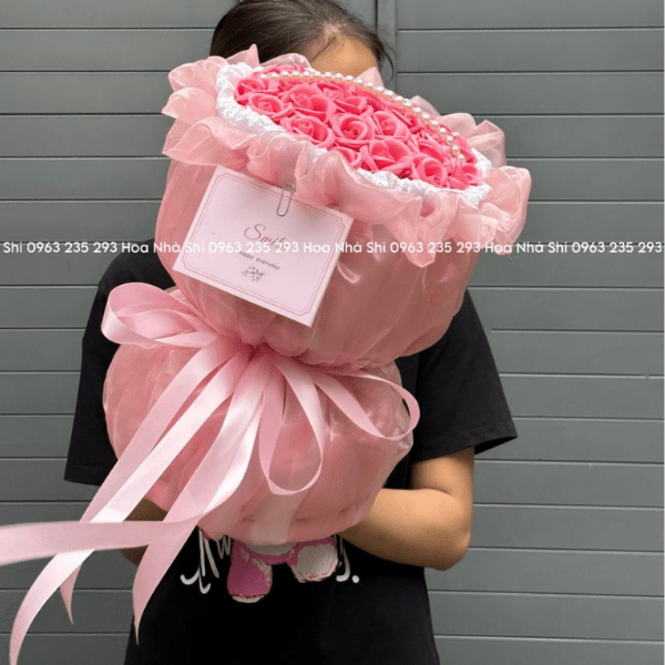 Bó Hoa Sáp Thơm - Tone Hồng - 40