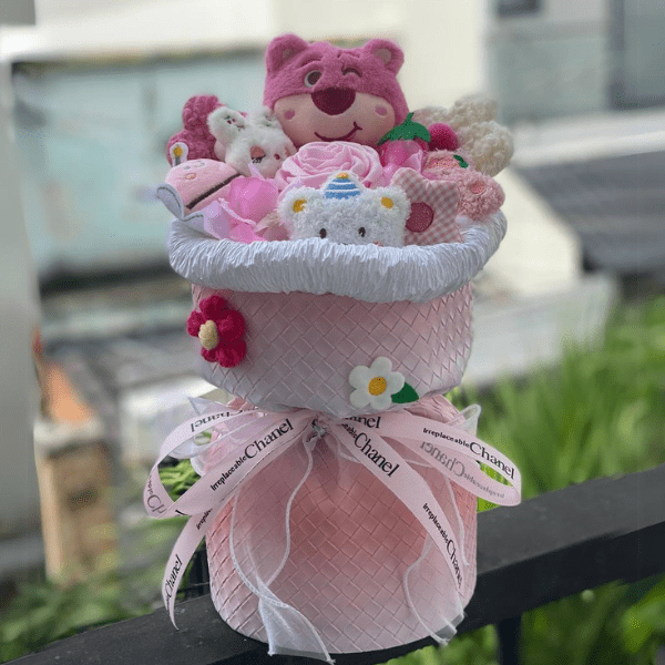 Bó Hoa Gấu Bông Mix - Tone Hồng - 59