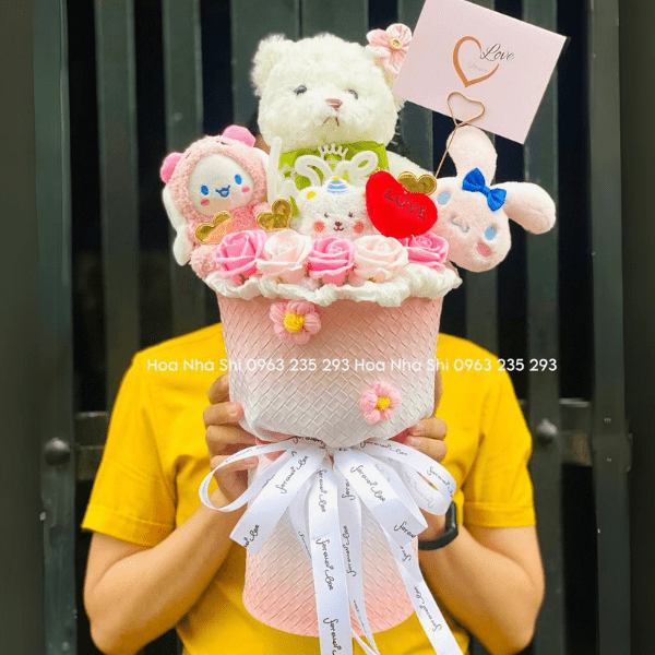 Bó Hoa Gấu Bông Mix - 62