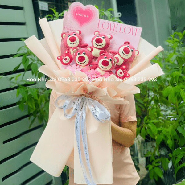 Bó Hoa Gấu Bông - Gấu Dâu - 92