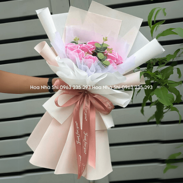 Bó Hoa Sáp Thơm Màu Hồng - 103