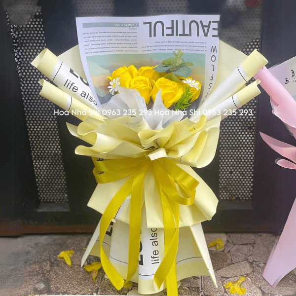 Bó Hoa Sáp Thơm Vàng - 140