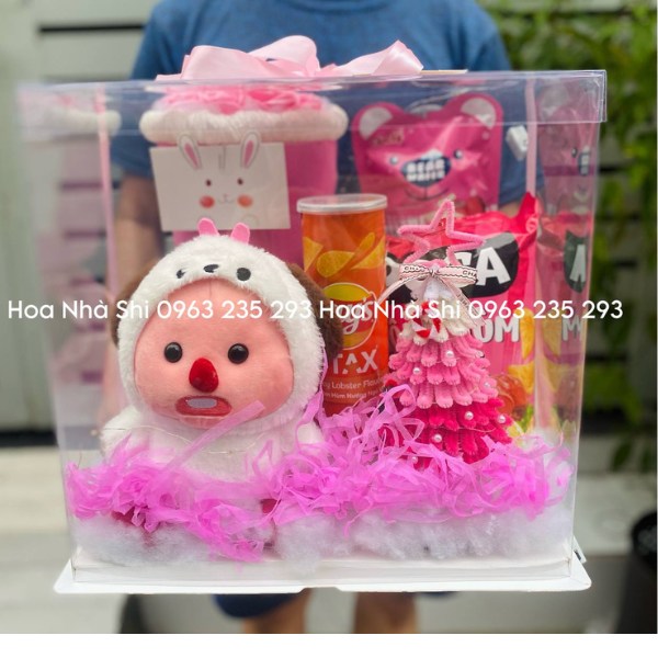 Hộp Hoa Bánh Kẹo Sinh Nhật Mix Hải Ly Loopy - 154 image 1