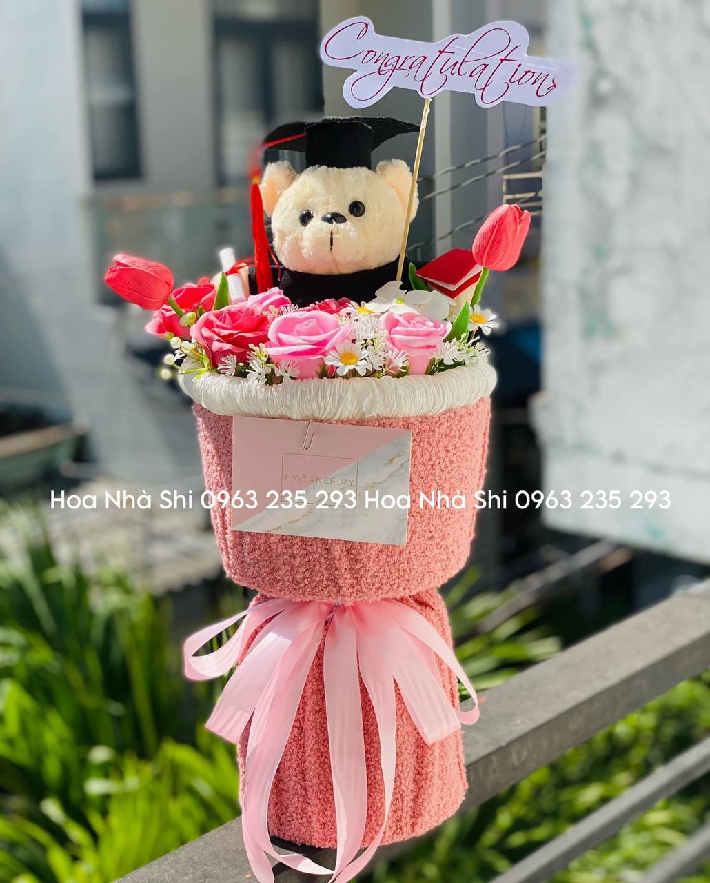 Bó Hoa Gấu Bông Tốt Nghiệp - 173