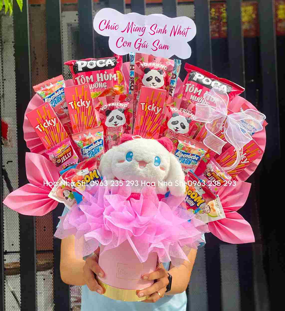 Bó Hoa Bánh Kẹo Sinh Nhật Mix Gấu Bông - 178