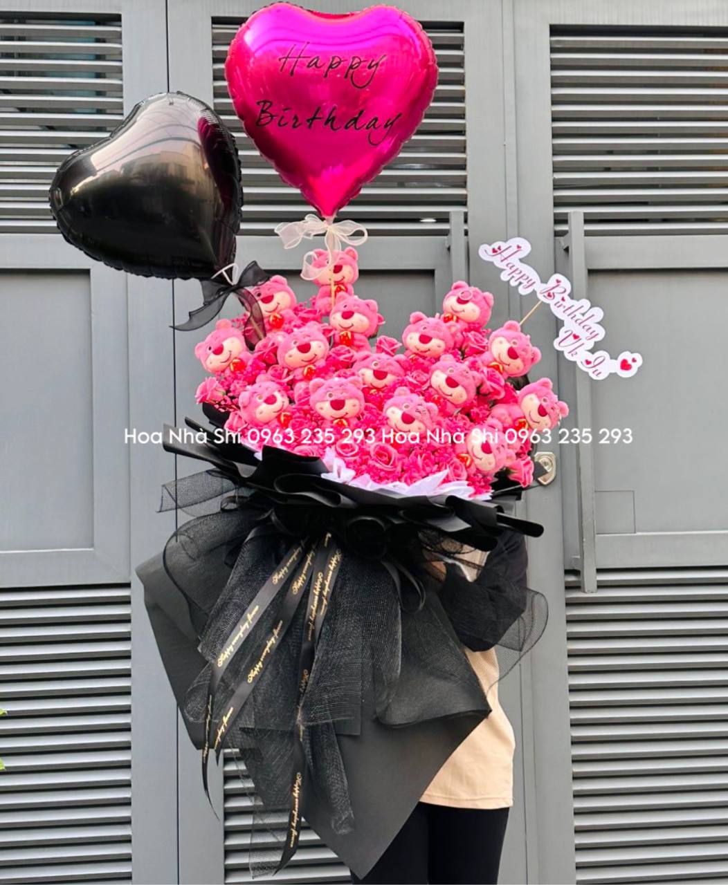 Bó Hoa Gấu Bông To - Gấu Dâu 15 Con - 199