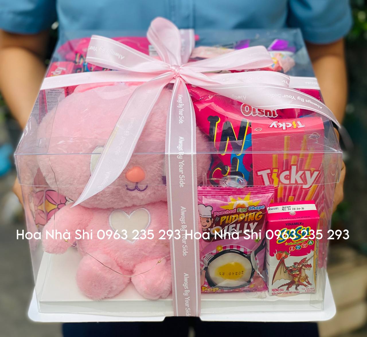 Hộp Hoa Bánh Kẹo Mix Gấu Bông - 255