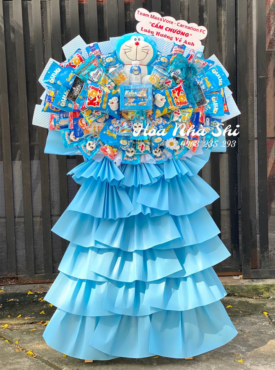 Kệ Hoa Bánh Kẹo Sinh Nhật Màu Xanh Dương - 317