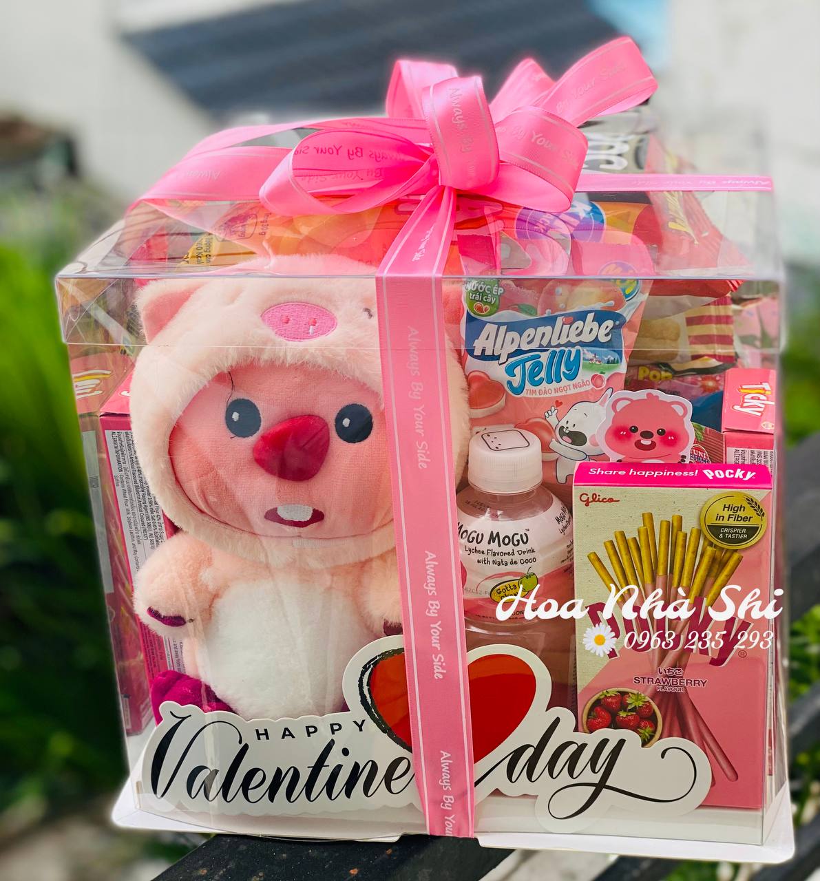 Hộp Hoa Bánh Kẹo Sinh Nhật - Hồng - 356 image 1