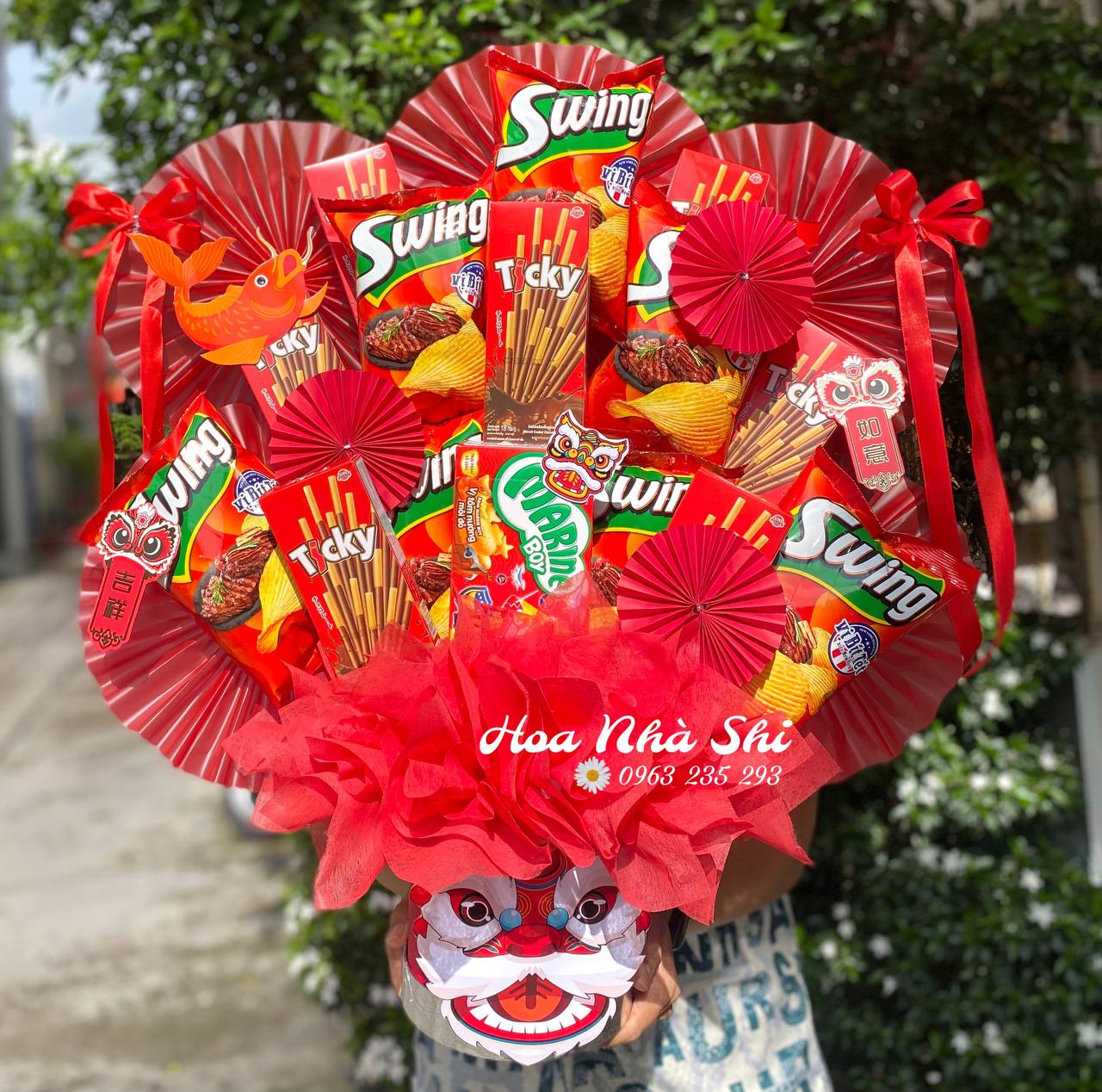 Hoa Bánh Kẹo - Đỏ - 401